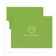Nature Green Circle Initials Foldover Note Cards Image 5 of 5